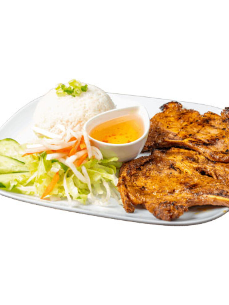 R2. Grilled Lemongrass Chicken, Paitte Minced Pork Rice