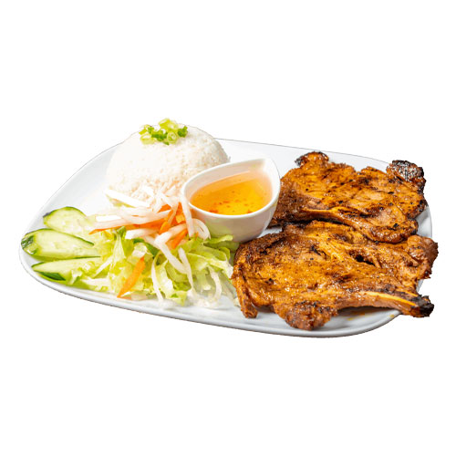 R2. Grilled Lemongrass Chicken, Paitte Minced Pork Rice