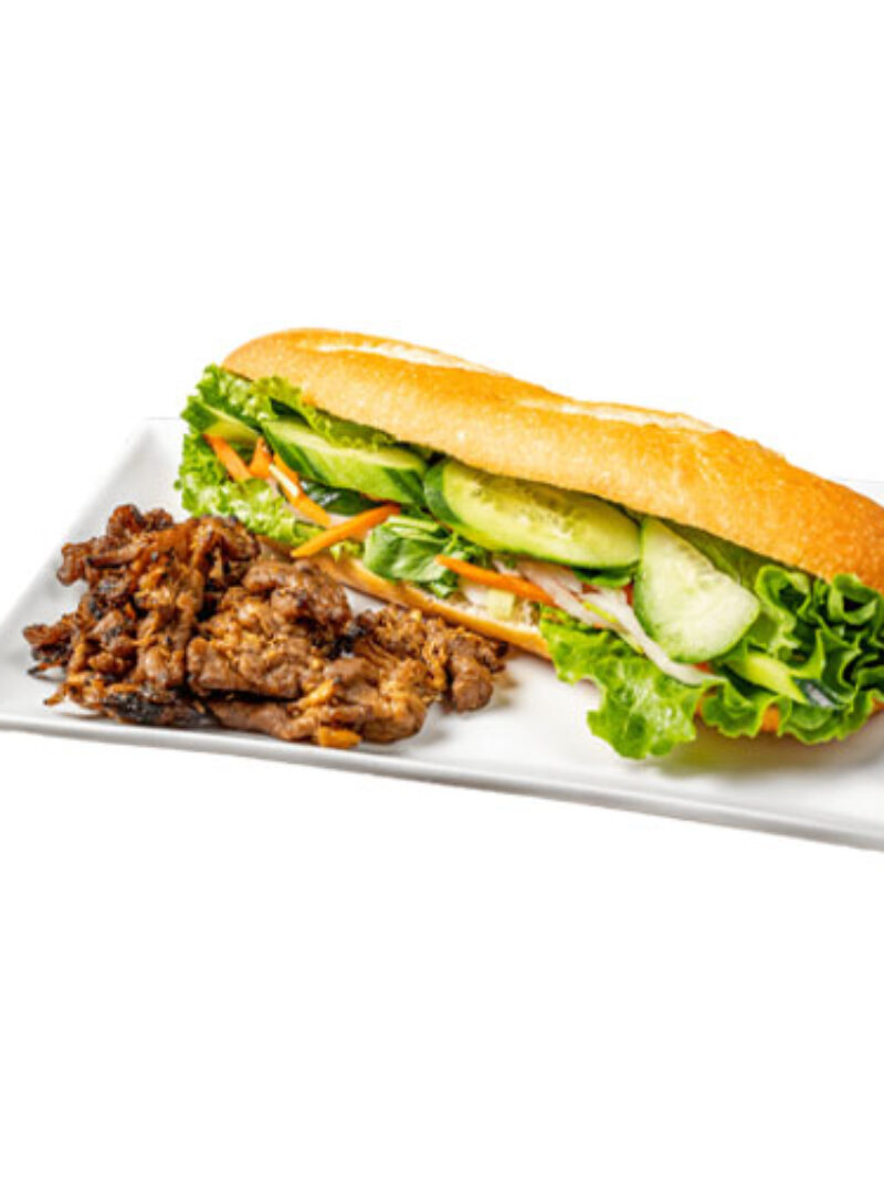 M2. Grilled Pork Slices Bread with a Pop/Water